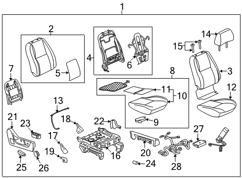 2008 GMC Yukon Power Seats Diagram 9 - Thumbnail
