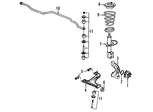 1991 Chevy Corsica CV Joint Boot Kit Diagram for 7847525