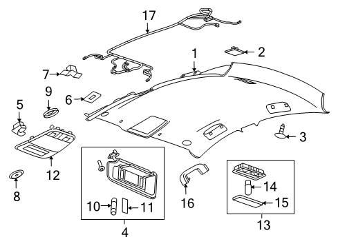 2011 Buick Regal Grip Handle, Black, Rear Passenger Side Diagram for 22829861