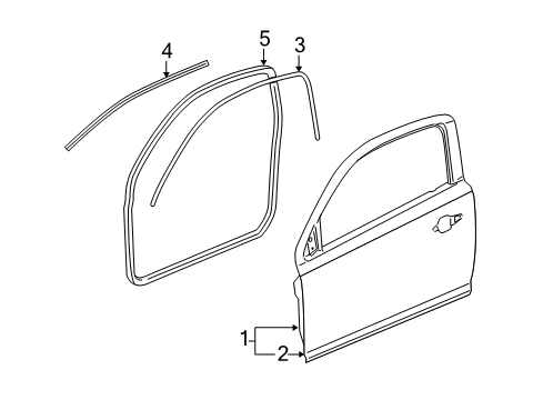 2008 Pontiac G5 Door & Components Diagram