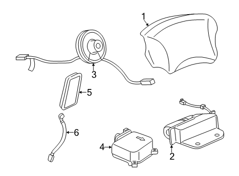 2005 Buick Park Avenue Air Bag Components Diagram
