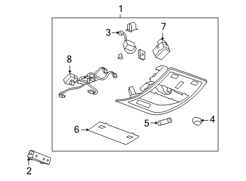 2011 Chevy Silverado 1500 Overhead Console Diagram 3 - Thumbnail