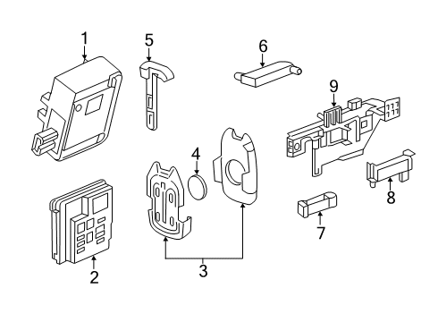 2021 Chevy Silverado 1500 Keyless Entry Components Diagram