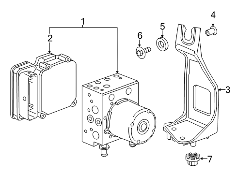 2017 Chevy Volt ABS Components Diagram
