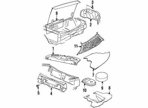 1999 Buick LeSabre Interior Trim - Rear Body Diagram
