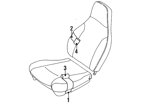 1998 Chevy Metro Seat Cushion Diagram for 91171519