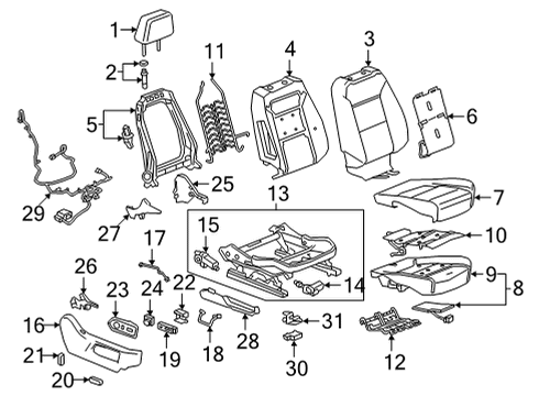 2022 Chevy Silverado 2500 HD Lumbar Control Seats Diagram 4 - Thumbnail