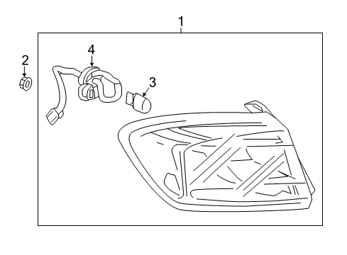 2019 Chevy Cruze Tail Lamp Assembly, Rear Driver Side Diagram for 42693758