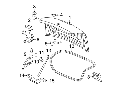 2005 Chevy Cobalt Lock, Rear Diagram for 20774886
