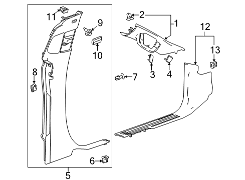 2015 Chevy Silverado 2500 HD Interior Trim - Cab Diagram 9 - Thumbnail