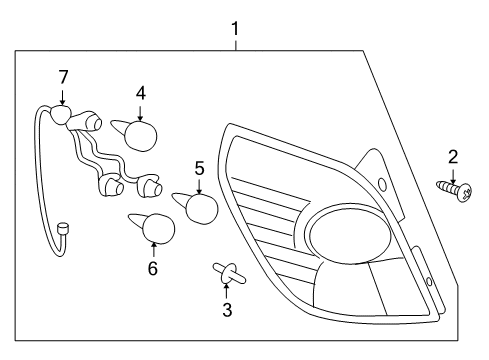 2008 Saturn Vue Tail Lamps Diagram 1 - Thumbnail