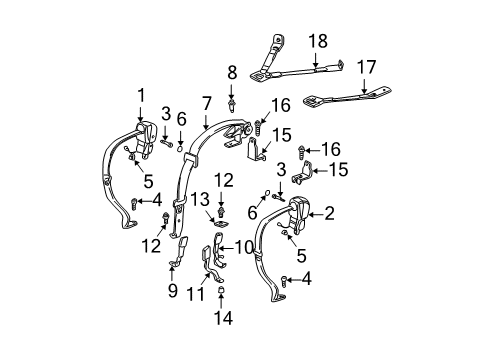 2004 Cadillac DeVille Seat Belt Diagram