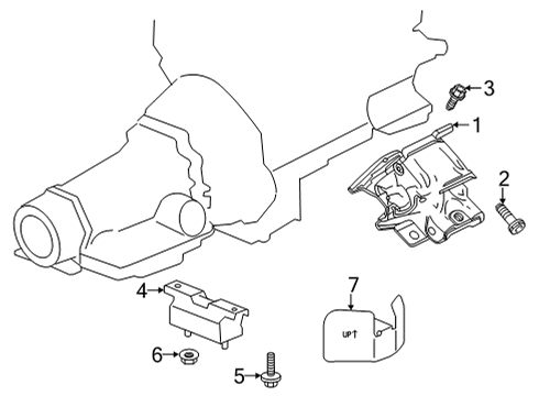 2022 Chevy Silverado 3500 HD Engine & Trans Mounting Diagram