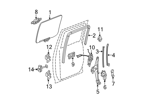 2012 GMC Canyon Rear Door Diagram