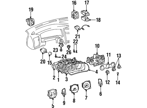 1999 Chevy Prizm Multifunction Switch Diagram for 94857234