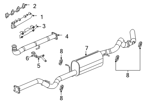 2002 GMC Sierra 3500 Catalytic Converter Diagram for 15070466