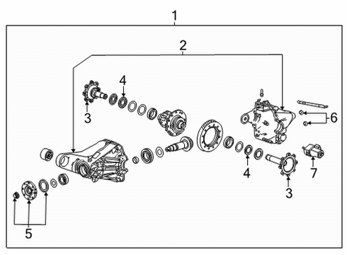 2022 GMC Yukon XL Axle & Differential - Rear Diagram 1 - Thumbnail