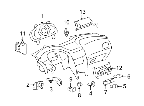 2008 Chevy Malibu Instruments & Gauges Diagram 3 - Thumbnail