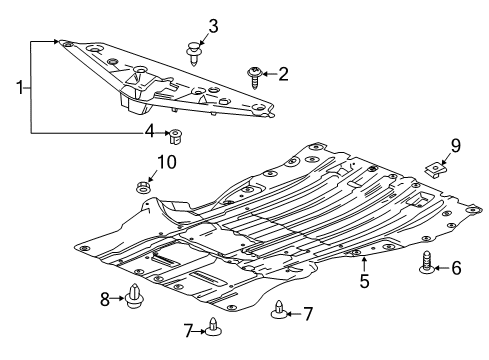 2019 Chevy Bolt EV Under Cover Bolt Diagram for 11601741