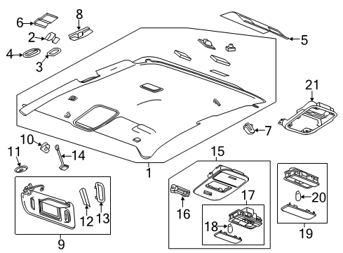 2018 Chevy Colorado Tail Lamp Bulb Diagram for 13503361