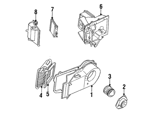 1990 Pontiac Bonneville Blower Motor & Fan Diagram