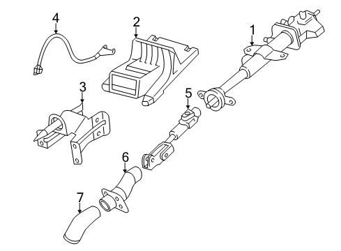 2007 Buick Terraza Steering Column, Steering Wheel Diagram 1 - Thumbnail