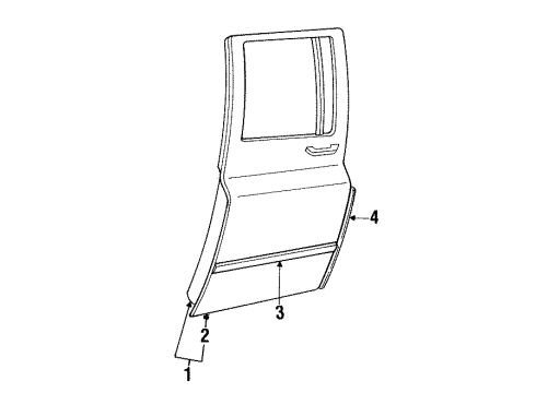 1990 GMC V3500 Rear Door Diagram