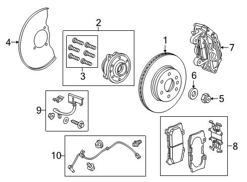 2022 Chevy Colorado ABS Sensor, Front Driver Side Diagram for 84512265