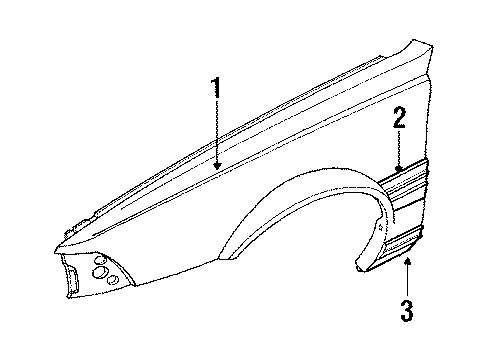 1994 Chevy Cavalier Fender & Components Diagram