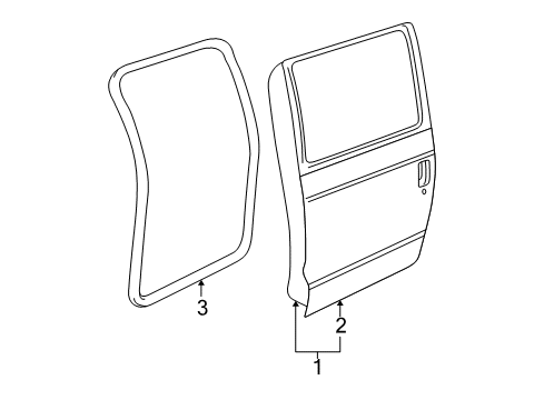 2005 Cadillac Escalade EXT Rear Door Diagram
