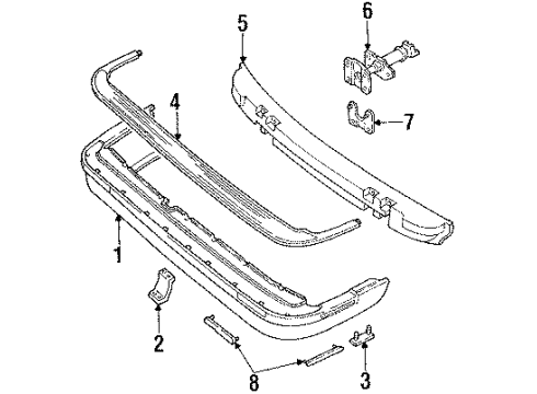 1992 Oldsmobile Silhouette Rear Bumper Diagram