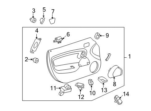 2007 Saturn Sky Door & Components Diagram