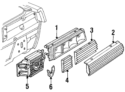 1990 Pontiac Firebird Tail Lamps Diagram 1 - Thumbnail