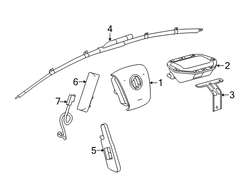 2014 Buick LaCrosse Air Bag Components Diagram 1 - Thumbnail