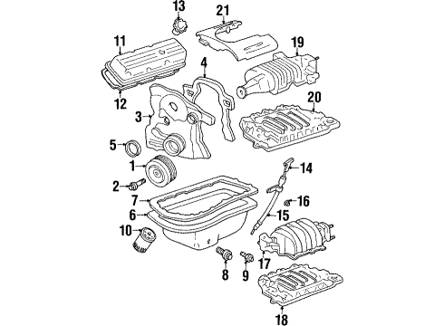 1994 Pontiac Bonneville Intake Manifold Diagram for 17113044