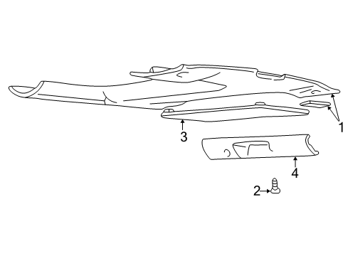 2001 Chevy Camaro Interior Trim - Roof Diagram 2 - Thumbnail