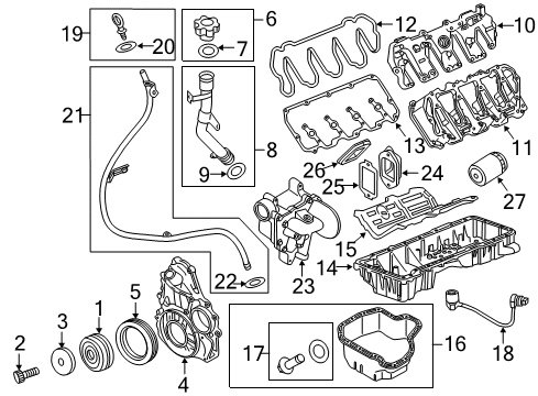 2013 Chevy Silverado 2500 HD Engine Parts & Mounts, Timing, Lubrication System Diagram 5 - Thumbnail