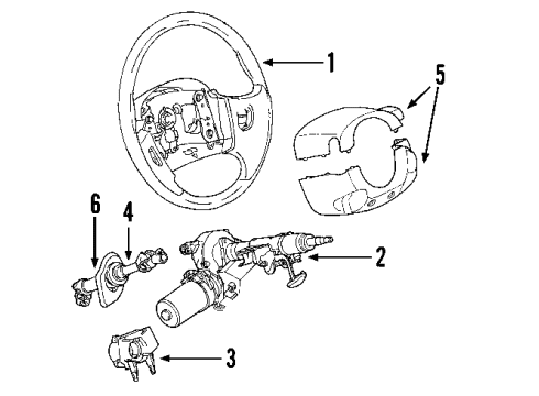 2007 Saturn Vue Steering Column & Wheel, Steering Gear & Linkage Diagram 1 - Thumbnail