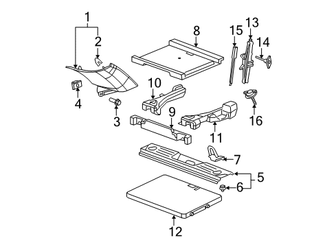 2005 Chevy Equinox Interior Trim - Rear Body Diagram