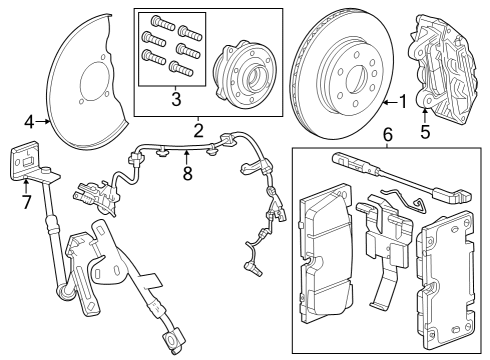 2023 GMC Canyon Brake Components Diagram 2 - Thumbnail
