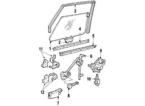 1986 Oldsmobile Custom Cruiser Rear Door Diagram