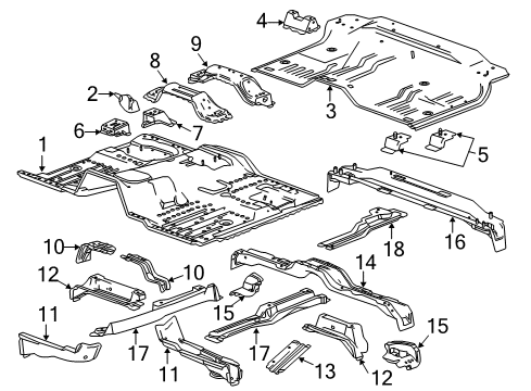 2017 Chevy Silverado 2500 HD Floor Diagram 2 - Thumbnail