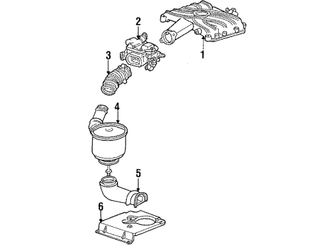 1987 Chevy Celebrity Plenum Diagram for 10087650