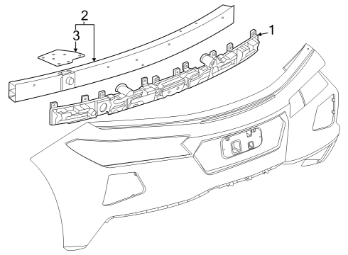 2023 Chevy Corvette Bumper & Components - Rear Diagram 4 - Thumbnail