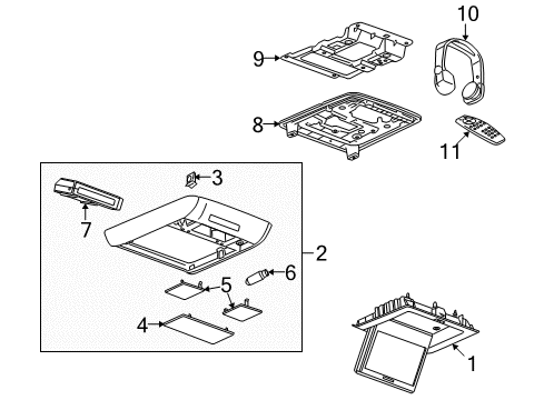2012 Buick Enclave Entertainment System Components Diagram