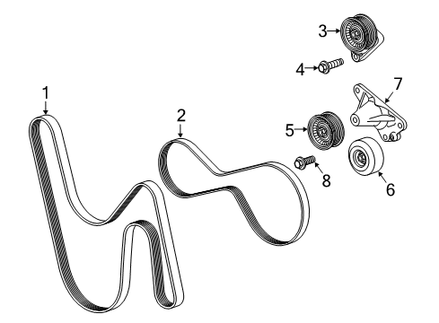 2017 Chevy SS Belts & Pulleys Diagram