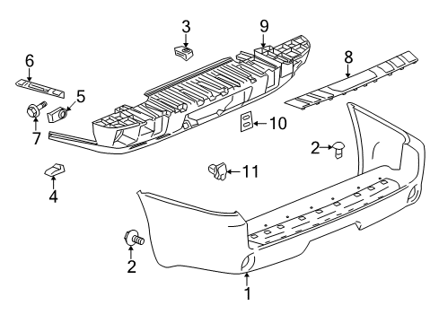 2004 GMC Envoy XUV Rear Bumper Diagram