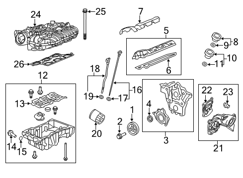 2010 Cadillac SRX Air Filter Diagram for 20897358