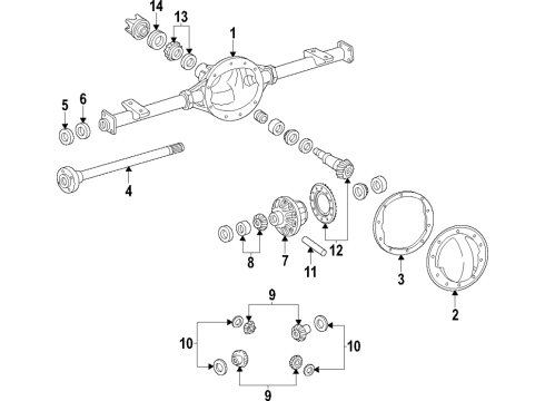 2007 GMC Savana 1500 Slip Yoke Diagram for 88982356
