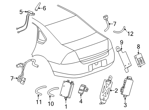 2010 Chevy Impala Control Module Diagram for 22835689